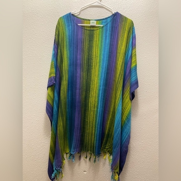 Bridge to Bali top poncho multicolored - Picture 1 of 6